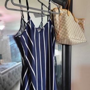 Navy blue Striped Shein Dress
